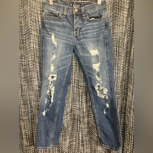 Hollister Light Blue Distressed Skinny Jeans